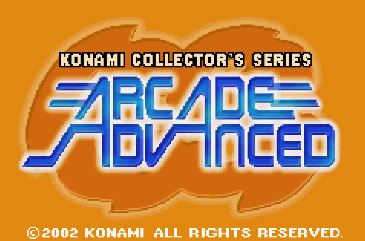 Konami Collectors Series Arcade Advanced Title Screen